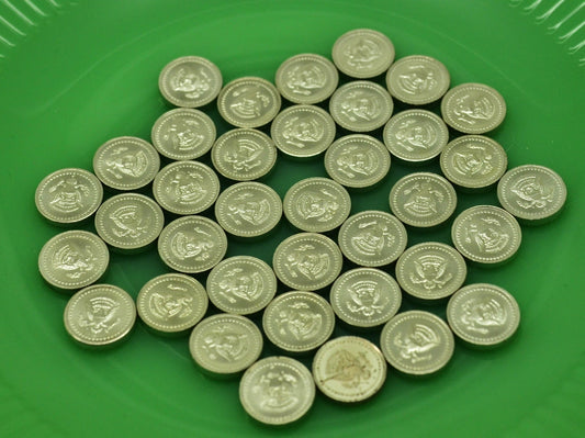 Lot of 37 Franklin Mint Miniature Presidents 925 Sterling Silver Art Rounds 10mm