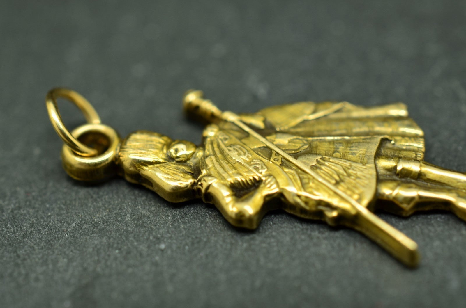 10K Yellow Gold Band Leader Drum Major Pendant Charm Award March 1972