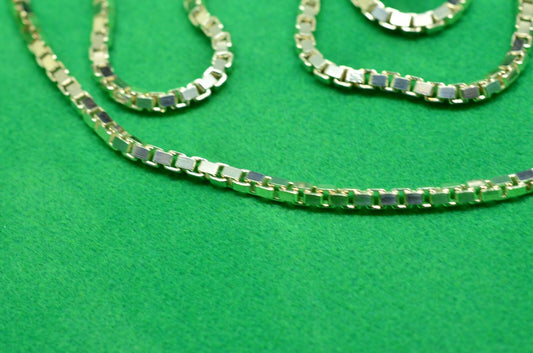 23" Silver Plated box chain necklace 2.3mm