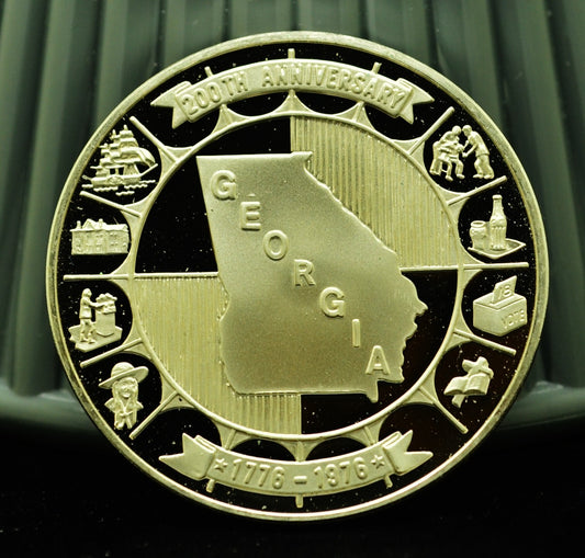 Georgia Franklin Mint Art Round 92.5% Silver