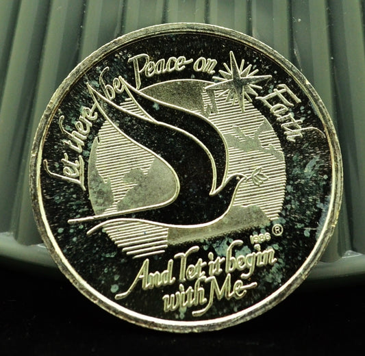 Clackamas Mint Peace On Earth Art Round -1 Troy Oz .999 Silver