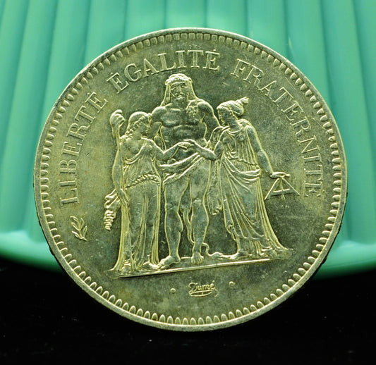 1975 France 50 Francs "Hercules" Uncirculated 90% Silver