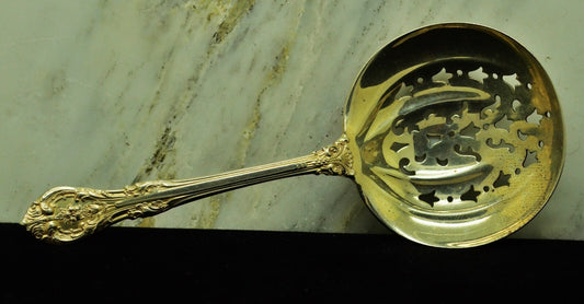 925 Sterling Silver Gorham King Edward Bon Bon Spoon w/ Pierced Bowl 4 3/4"