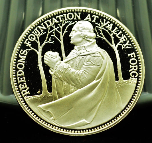 925 Silver Franklin Mint Art Round Valley Forge John C Calhoun