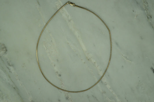16" 925 Sterling Silver snake chain necklace 1.5mm 7.8g