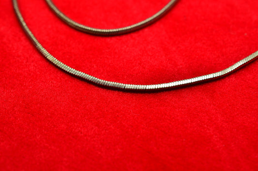 16" Silver Plated Square snake chain necklace  1.2mm