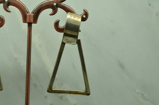 925 Sterling Silver dangling art deco design post earrings -very large