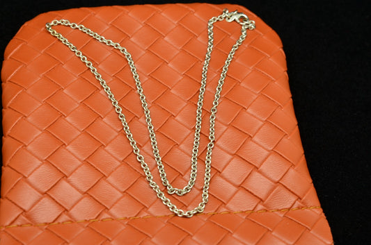 16" 14K White Gold Cable Chain Necklace 2.3mm 5.8 grams