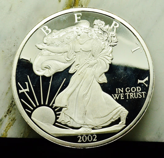 2002 Walking Liberty Art Round Half Troy Pound 6 Troy Oz .999 Silver